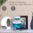 thumbnail image 3 of MUKTIVE Cross Urn for Human Ashes Adult Female - Tiny Cremation Urns for Human Ashes Adult - 3 Inch Keepsake Urns for Burial Remains - Blue Small Urn for Grandma, 3 of 7