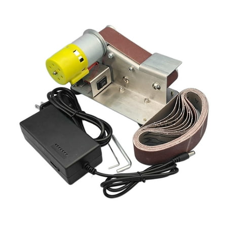 

Adjustable Speed Grinder Belt Sander US Plug Adapter High Degrees Grinding Belt Machine Electric Sander for Power Tool Welding Style A