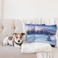 thumbnail image 4 of Ambesonne Winter Throw Pillow Cover 2 Pack, Mountain Peaks Snowy, 18", Blue White, 4 of 5