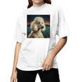 thumbnail image 2 of Retro Futuristic Poodle Portrait Women's T-shirt, 2 of 3