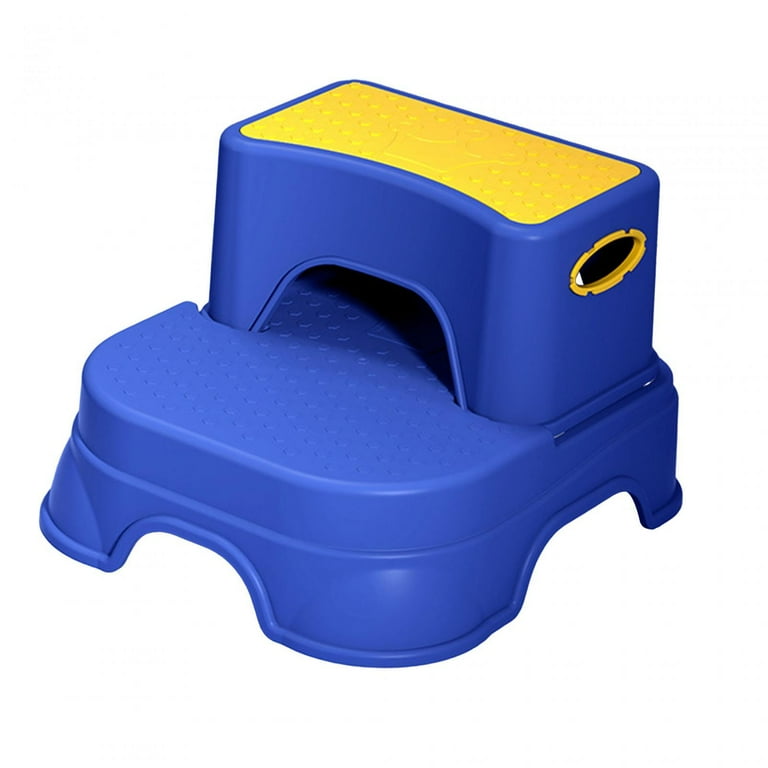 Double up Toddlers Step Stool Two Step Stool for Kids for Bedroom Playroom blue