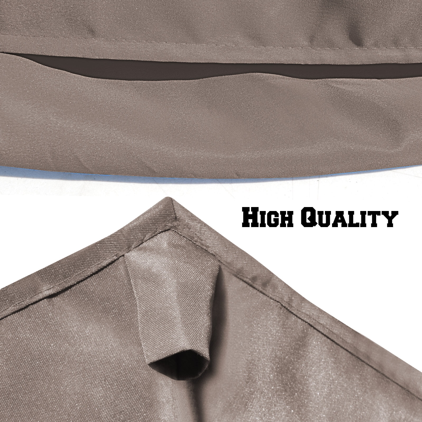 Sunrise Umbrella 6 Rib Taupe Patio Umbrella Canopy, UV Protection
