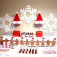 thumbnail image 2 of 10 piezas de adornos navideños de serie, gorros de Papá Noel en forma de panal, adornos navideños colgantes para decoración de fiestas navideñas, 2 of 5