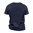 thumbnail image 3 of NAMTYQX Men's Athletic Shirts & Tees Elasticated Baggy Crew Neck Lounges Patterned Casual Lightweight Short Sleeve Plus Size Cool Mens Shirts Short Sleeve Navy Size M, 3 of 5