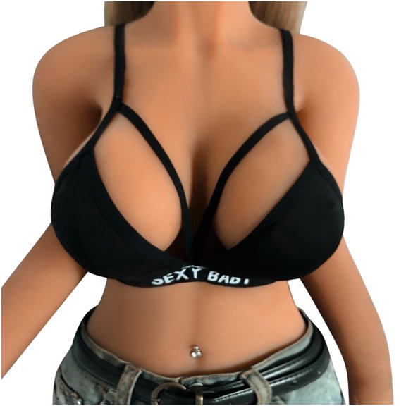 Penkiiy Women Lingerie Fashion Woman's Lace Active Bra Beauty Back Wrap Hollow Out Bra Underwear Black Bras