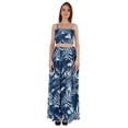 thumbnail image 5 of Bimba 2 Pcs Sexy Beach Party Wear Dress For Womens Printed Smocked Crop Top & Long Skirt CoordSet, 5 of 7