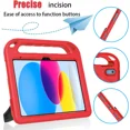 thumbnail image 5 of BMOUO Kids Case for iPad (A16) 11th Generation 11 Inch 2025, iPad 10th Generation 10.9 inch 2022 - with Built-in Screen Protector, Shockproof Handle Stand iPad 11th/10th Gen Case for Toddlers, Red, 5 of 8