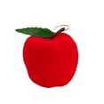 thumbnail image 2 of Red Flocked Apple Christmas Tree Ornaments 6-Pack - Festive Holiday Decor for Home, Party & Gift Giving, 2 of 6