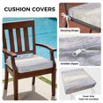 thumbnail image 3 of Outdoor Patio Cushion Covers 2 Pack Purple Gray Patio Chair Cushion Covers with Ties and Zipper Rustic Gradient Stripes Waterproof Outdoor Seat Cushion Covers for Patio Furniture 22"x22", 3 of 9