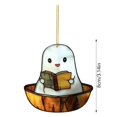 thumbnail image 3 of TIELUTT Halloween Acrylic Pendants Stylish Design Durable Materials and Rich Pottery Mini Stripe Spruce Candle Rings Acrylic Cake Discs for Decorating Christmas Wreath and Garland Swinging Dog Car Or, 3 of 4