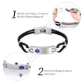 thumbnail image 3 of Men's Leather Bracelet Cremation Jewelry For Ashes Bracelets Funeral Urn Bracelet for Ashes Holder, 3 of 7