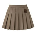 thumbnail image 2 of uublik Girls Skirts Coffee Pleated Skirts School Kids Casual Mini Flare A Line Uniform Skorts Skirt Size 4T-14, 2 of 5