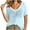 Light Blue, variant on Womens Sheer Mesh V Neck Shirts Summer Lightweight Short Sleeve Blouse Tops Casual Comfy See Through Tunic Beach Cover Ups