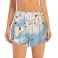 thumbnail image 2 of Goofa Animals Travel World Map Printed Women 2 in 1 Running Shorts,Quick Dry Athletic Workout Shorts,High Waisted Athletic Shorts with Liner Pockets-X-Large, 2 of 9