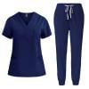 thumbnail image 3 of Nmnitkp Natural Uniforms Womens Acrubs,Nurse Uniforms Women Set Women's Scrub Top with Classic V-Neck & Yoga Jogger Pants Medical Nursing Uniform Set Multi Pockets Navy,XL, 3 of 3