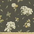 thumbnail image 1 of Grey Yellow Fabric by the Yard, Continuous Flowers Bouquet in Autumnal Tones, Decorative Upholstery Fabric for Sofas and Home Accents, 5 Yards, Army Green Cream by Ambesonne, 1 of 4