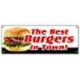 thumbnail image 2 of The Best Burgers in Town! Banner Sign charbroiled Cheeseburger Sandwich, 2 of 8