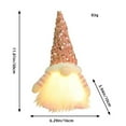 thumbnail image 2 of AmaMary Christmas Gnomes Gift Plush with Light, 12" Handmade Swedish Santa Gnomes Plush Sequin Hat Christmas Decor at Night Elf Christmas Decorations Indoor Gift Xmas Table Decor, 2 of 6