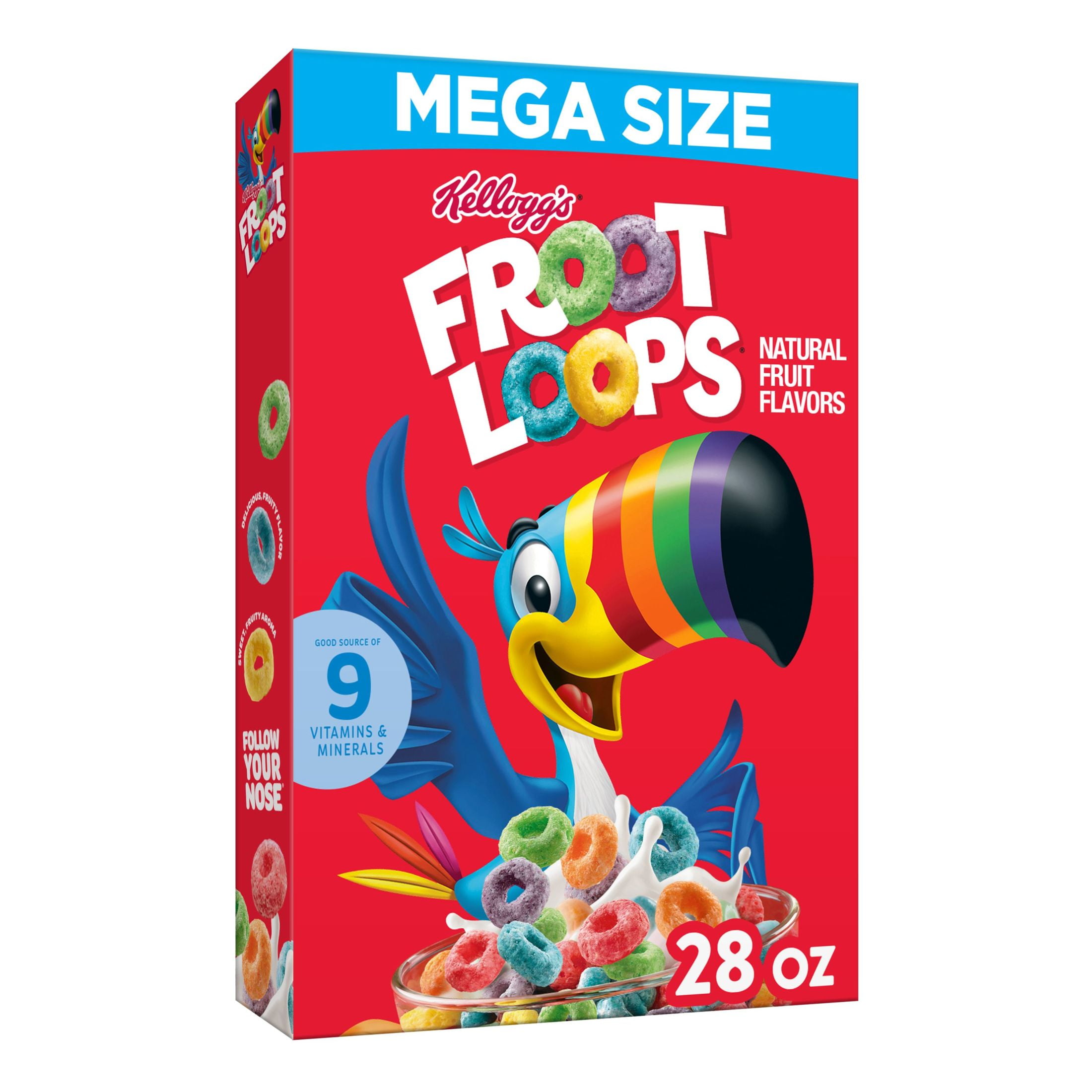 Kellogg's Froot Loops Original Cold Breakfast Cereal, 28 oz