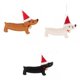 thumbnail image 1 of 3x Colgantes De Navidad Adorno Perro Salchicha Marrón Y Blanco Y Negro Salvador  Colgante, 1 of 10