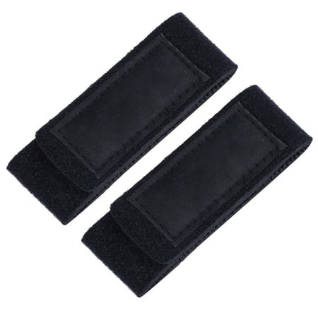 OULII 8Pcs Black Fishing Rod Sleeves Elastic Wrap Bands Portable and Wearproof