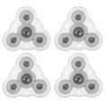 thumbnail image 1 of 4 Pcs Roulettes 4-Boules Boîte de Rangement Roulettes Autocollantes Bac de Rangement Roulettes, 1 of 9