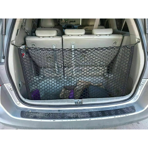 EACCESSORIES EA Rear Trunk Organizer Cargo Net for Honda Odyssey 1995-2017 – Envelope Style Cargo Net for Minivan – Premium Mesh Car Trunk Organizer Vehicle Carrier Storage – Compatible Honda Odyssey