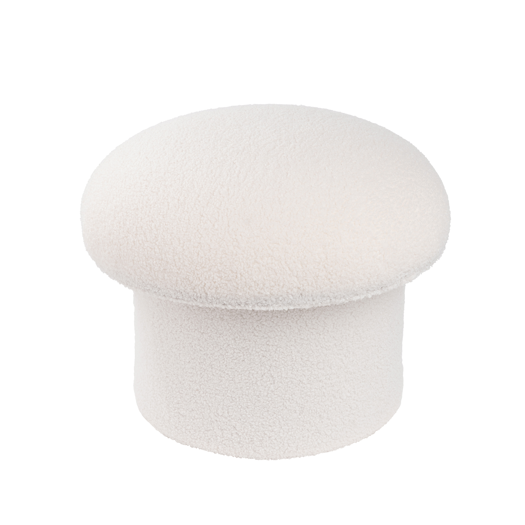 Mainstays Boucle Upholstered Mushroom Storage Ottoman, Cream photo 4