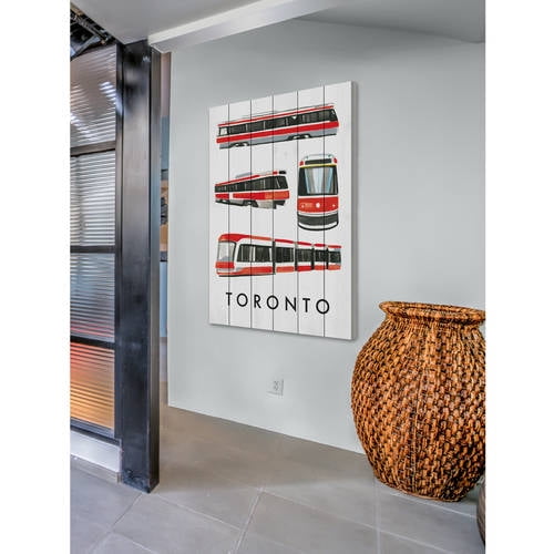 Marmont Hill 'Autobuses' by Molly Rosner Painting Print on White Wood