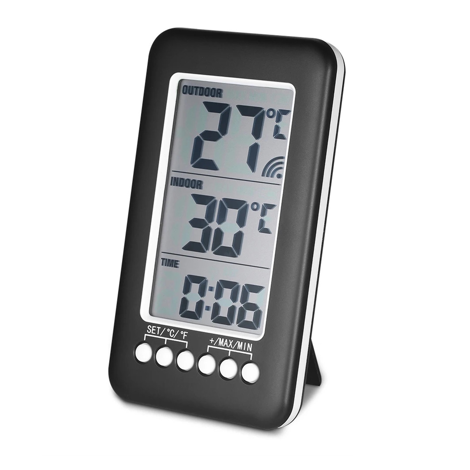 2PCS Digital Thermometer Clock Function LCD Wireless Temperature Meter Electronic Weather Station ,Fast Response