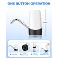 thumbnail image 5 of Water Jug Pump for 5 Gallon Bottle – Portable Electric USB-C Charging Dispenser, Dual Powerful Motors, Fast Flow, Fits 2-5 Gallon Jugs – Ideal for Home, Office, Camping, RV, 5 of 6