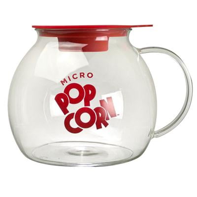 Epoca Original Microwave Popcorn Popper, Borosilicate Glass - 3-in-1 Silicone Lid - 3 Quart