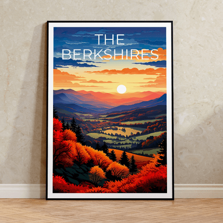 Berkshires Massachusetts Highlands Travel Poster, Wall Art, Poster Only