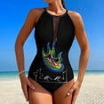 thumbnail image 2 of Tool Band One-Piece Swimwear Sexy Mesh Monokini Swimsuit with Detachable Padding Bathing Suit Swimdress S, 2 of 7