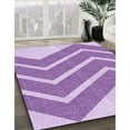 thumbnail image 3 of Ahgly Company Machine Washable Indoor Square Transitional Blossom Pink Area Rugs, 5' Square, 3 of 7