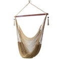 thumbnail image 1 of Sunnydaze Caribbean Style Extra Large Hanging Rope Hammock Chair Swing for Backyard and Patio - Tan, 1 of 10