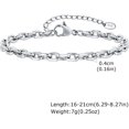 thumbnail image 4 of Stainless Steel Classic Simple Plain Chain Style Bracelet, 4 of 12