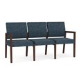 thumbnail image 1 of Pemberly Row Waiting Reception 3 Seat Tandem Seating No Center Arms in Blue, 1 of 5