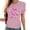Pink, variant on Riecok Breast Cancer T Shirts for Women Ribbon Graphic Crewneck Tees Short Sleeve Breast Cancer Shirts Holiday Tops Black 3XL
