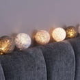 thumbnail image 4 of Cadena de luces con bolas de algodón y batería, 2 m y 10 luces LED iluminadas para dormitorio, fiesta, Navidad, cumpleaños, Halloween, boda, habitación de bebé, decoración romántica, 4 of 5