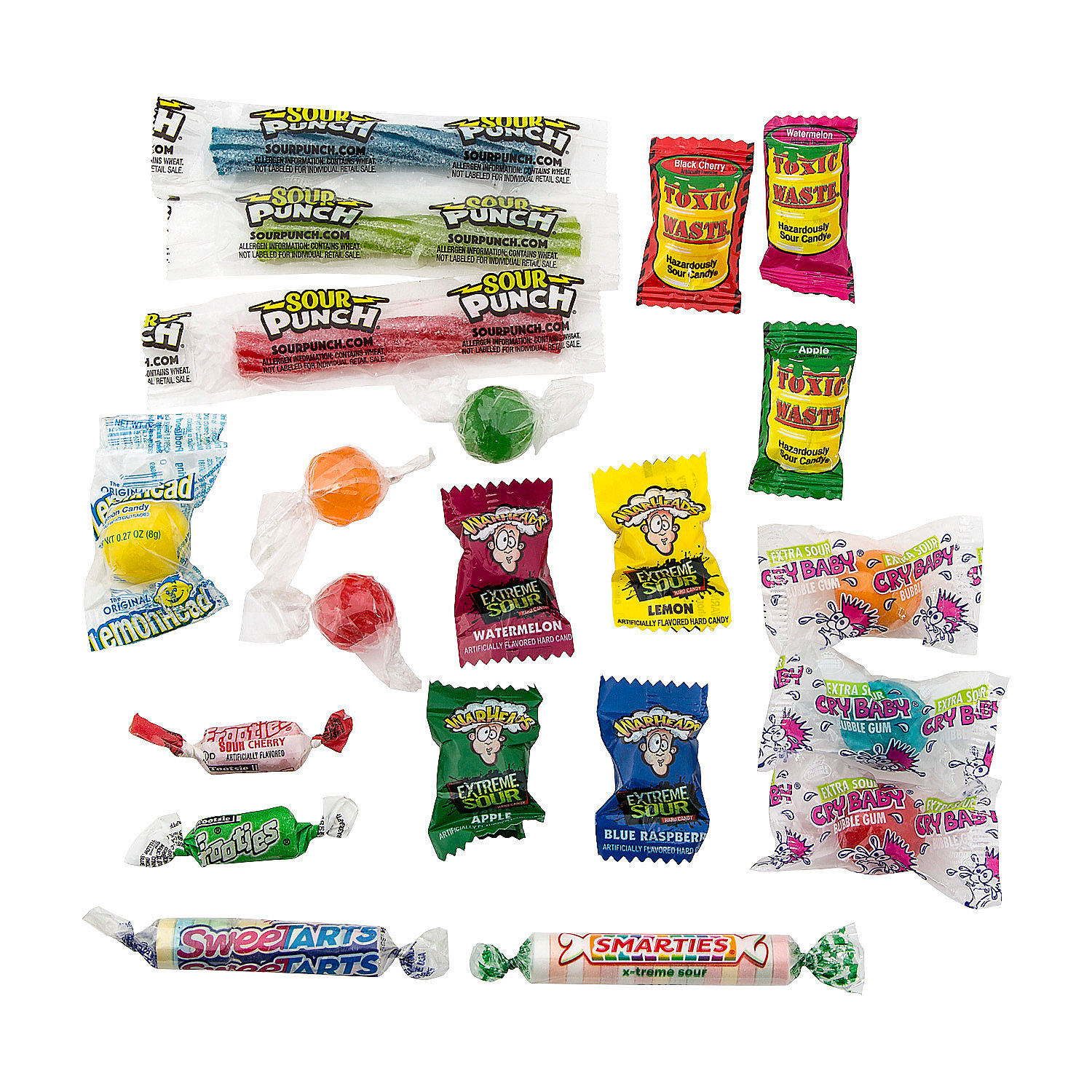 Bulk Sour Candy Assortment, Edibles, Birthday, Party Favors, 1000 Pieces