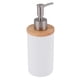 thumbnail image 3 of Dispensador de jabón de cerámica de 400 ml, estilo nórdico, dispensador de loción para cocina y baño, color blanco, 3 of 4