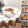 thumbnail image 4 of Nappe Citrouille d'Automne Ronde 60 Pouces Tournesol Champignon Saisonnière Décorative Lavable Réutilisable Housse de Table pour Cuisine Salle à Manger Fête, 4 of 7