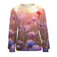 thumbnail image 7 of Sweatshirt For Womens Crewneck Watercolor Wildflowers Hoodies Teen Girls Cute, 7 of 7