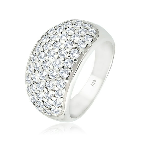 Elli by Julie & Grace Cubic Zirconia Women Ring 925 Silver Size 6-8