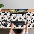 thumbnail image 4 of Long Mouse Pads for Desk,White Cow Black Spot Pattern Desk Mats on Top Of Desks, Desk Mouse Pad Extra Large with 3mm Non-Slip Base and Stitched Edge for Gaming,Office,Work,Home 47.3"x23.6", 4 of 6