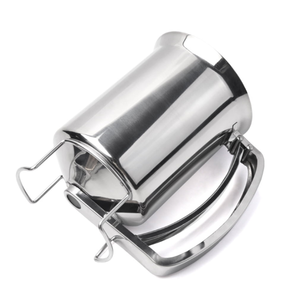 LeKing Handheld Pancake Batter Dispenser with Lid Stainless Steel