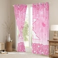 thumbnail image 3 of Castle Fairy Pink Glitter Letter K Curtains Pack of 2 (42x84 Each) for Girls,Kawaii Ribbon Bow Curtains Blackout for Bedroom, 3 of 6
