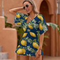 thumbnail image 2 of Navy Lemon Grove Print Cover Ups Dresses Women Summer Dress Vintage, 2 of 6
