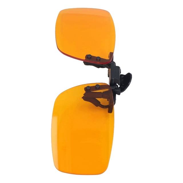 Computer Glasses Clip Lens, Efficient Blocking 400-500nm Clip On Glasses Scratch Proof PC UV For Office Square,Round